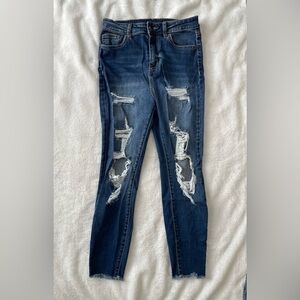 Distressed Blue Jeans cello size 27